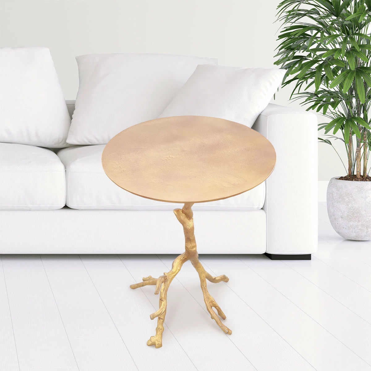 Flash Sale π€© San Pacific International Winding Branches Antique Gold Aluminum End Table π 3 Flash Sale π€© San Pacific International Winding Branches Antique Gold Aluminum End Table π