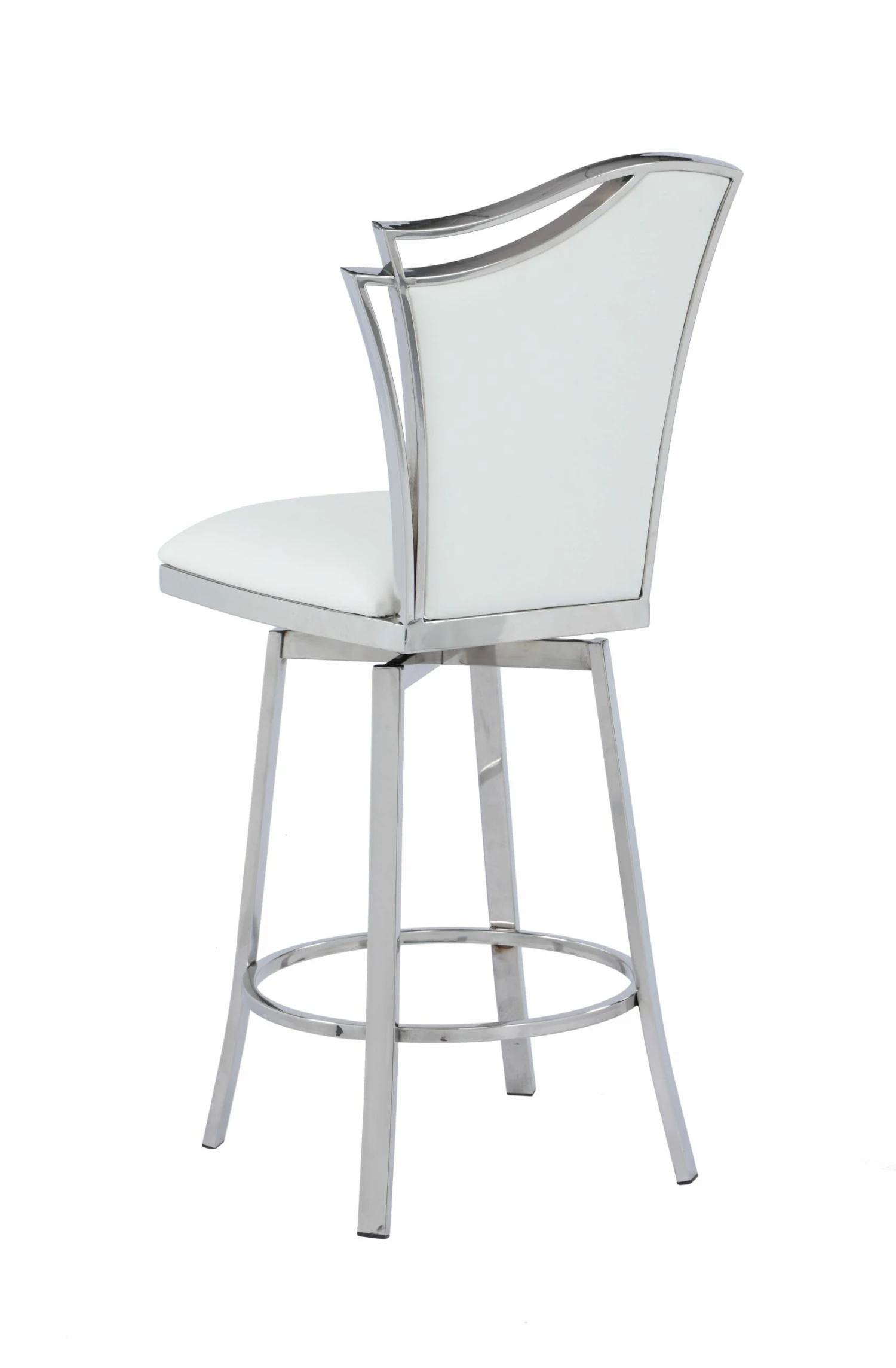 Cheapest 𧨠Chintaly Imports White Contemporary Swivel With Design Back Bar Stool π 7 Cheapest 𧨠Chintaly Imports White Contemporary Swivel With Design Back Bar Stool π - Image 5