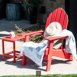 Best deal π― Red Oak Creations, INC Resin teak HDPE Folding Adirondack Outdoor Chair π
