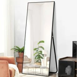 New π HomeRoots Jumbo Black Full Length Standing Mirror π