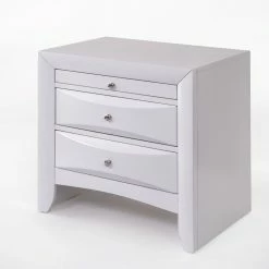 Top 10 🌟 HomeRoots 3-Drawer Elegant White Nightstand 👏 -Dining Room Shop qigsmwjlslu3xe1hilfi