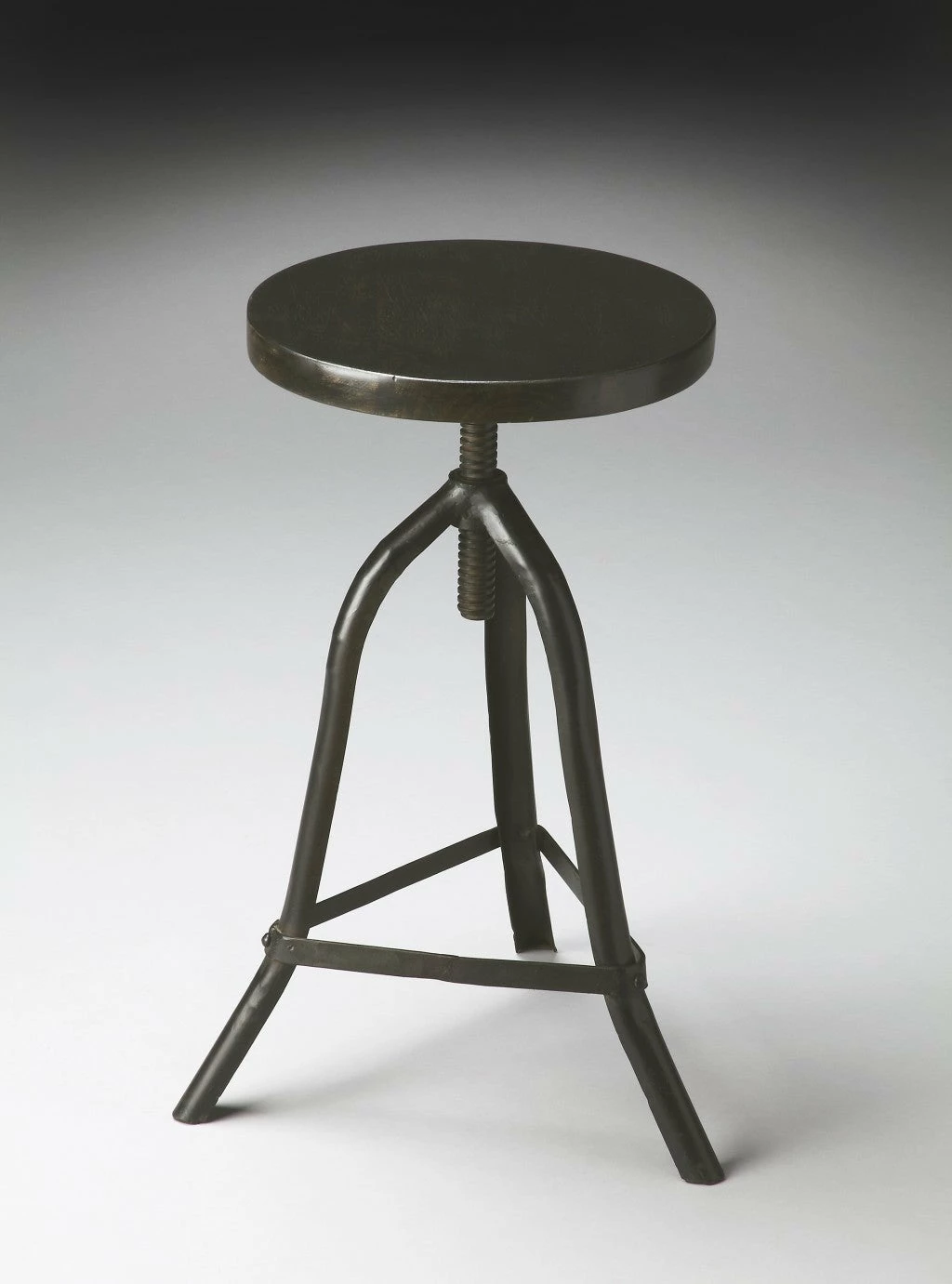 Hot Sale π HomeRoots Black Iron Revolving Round Stool π 3 Hot Sale π HomeRoots Black Iron Revolving Round Stool π