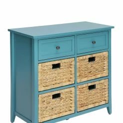 Wholesale ✔️ HomeRoots Pop of Color Teal Accent Chest with Storage 🌟