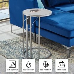 New 🥰 INSPIREDHOME CO Caitlin End Table 🛒 -Dining Room Shop rjzhamcd4ixv7nmglddh