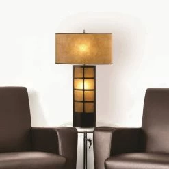 Hot Sale π Nova Of California Ventana Charcoal Grey Table Lamp β€οΈ