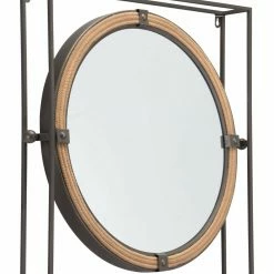 Best reviews of ✔️ HomeRoots Gray Metal Nautical Round Mirror 🧨 -Dining Room Shop rvfsdfcha266hl70dygb scaled