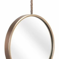 Best reviews of π HomeRoots Gold Round with Hanging Hook Mirror π