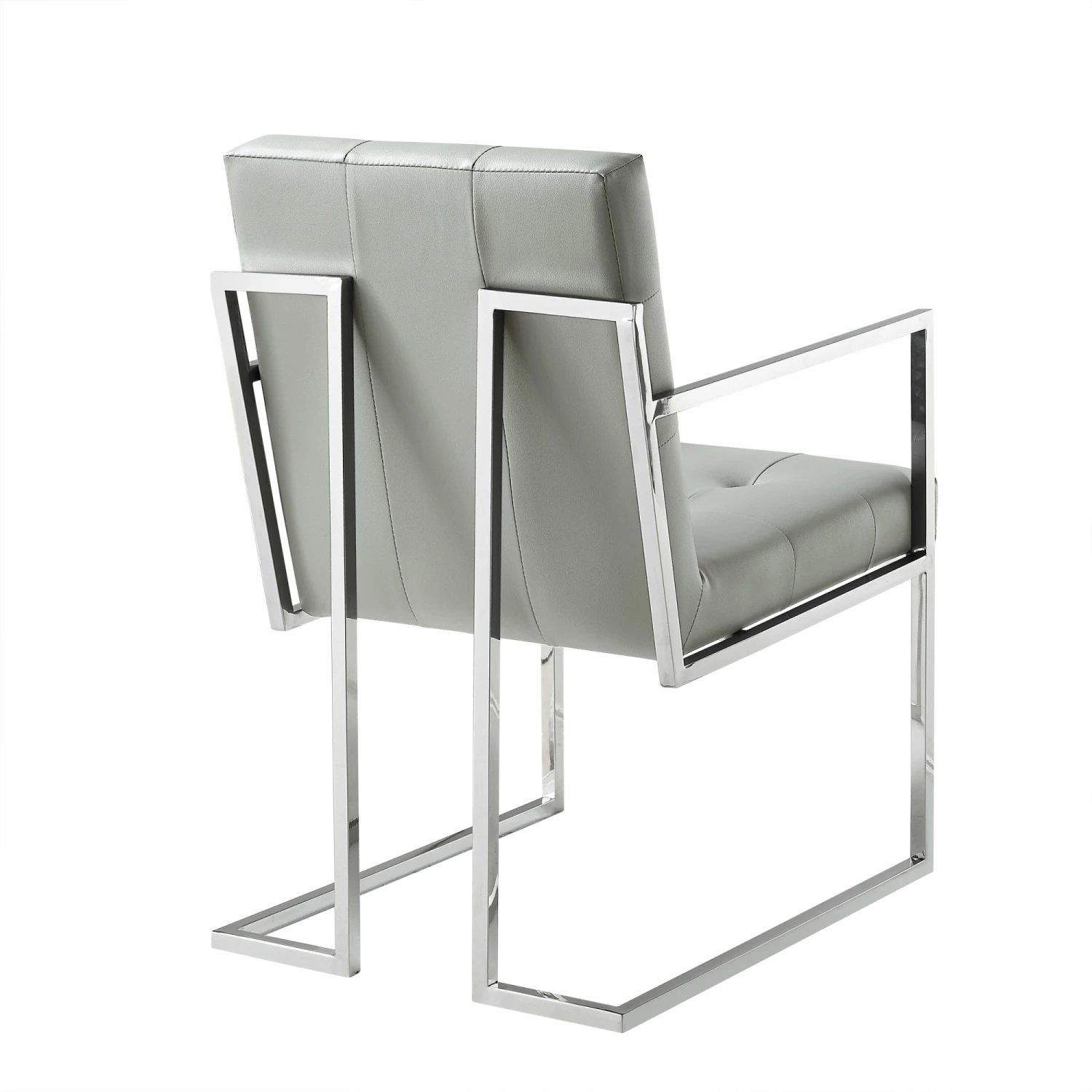 Best deal π INSPIREDHOME CO PU Leather Button Tufted with Stainless Steel Chrome Frame Square Arm Set of 2 Dining Chairs β 7 Best deal π INSPIREDHOME CO PU Leather Button Tufted with Stainless Steel Chrome Frame Square Arm Set of 2 Dining Chairs β - Image 5