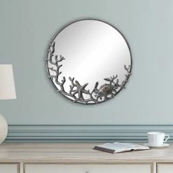 Buy π€© San Pacific International Starfish and Crab Antique Iron Bronze Cast Wall Mirror π