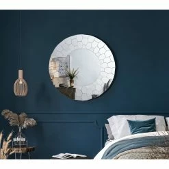 Deals π INSPIREDHOME CO Adelyn Round Glam Accent Wall Mirror π