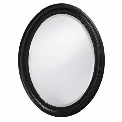 Wholesale 🎁 HomeRoots Oval Shaped Black Wood Frame Mirror 🧨