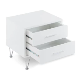 Deals π HomeRoots White Wooden 2-Drawer Chrome Nightstand π― 10 Deals π HomeRoots White Wooden 2-Drawer Chrome Nightstand π― -Dining Room Shop uiqxriiosvg5fpjd5uwi