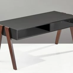New π HomeRoots Black and Walnut Modern Retro Coffee Table π