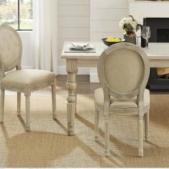 Deals π INSPIREDHOME CO Cylas Linen Upholstered Armless Dining Chair π