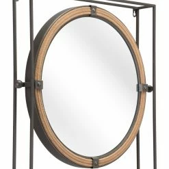 Best reviews of βοΈ HomeRoots Gray Metal Nautical Round Mirror π§¨