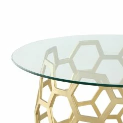 Budget 😉 INSPIREDHOME CO Trini Clear Glass Round Top Coffee Table ✨ -Dining Room Shop w2zqnpcxuptq4v0cotta