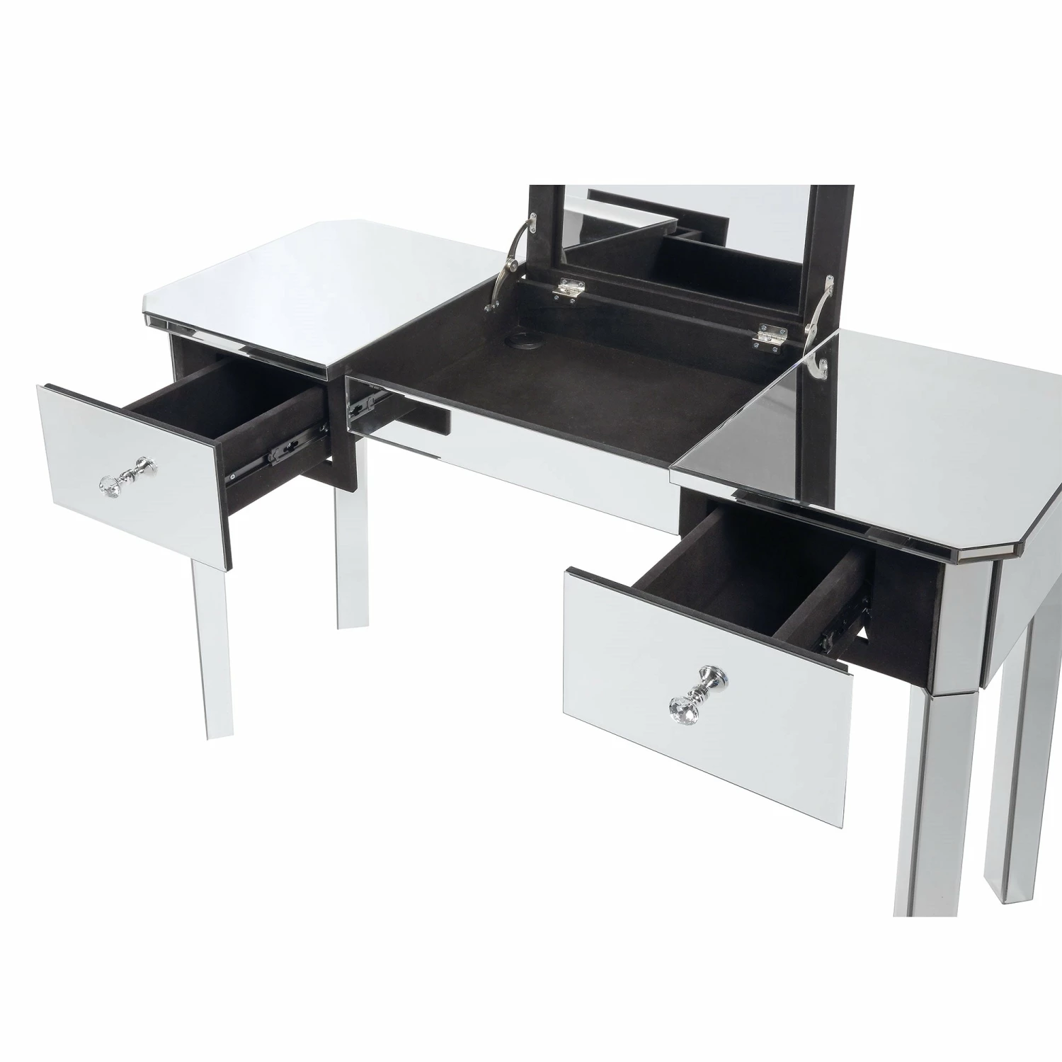 Outlet π₯ INSPIREDHOME CO Louisa Mirrored 2 drawers Makeup Vanity Table π₯ 7 Outlet π₯ INSPIREDHOME CO Louisa Mirrored 2 drawers Makeup Vanity Table π₯ - Image 5