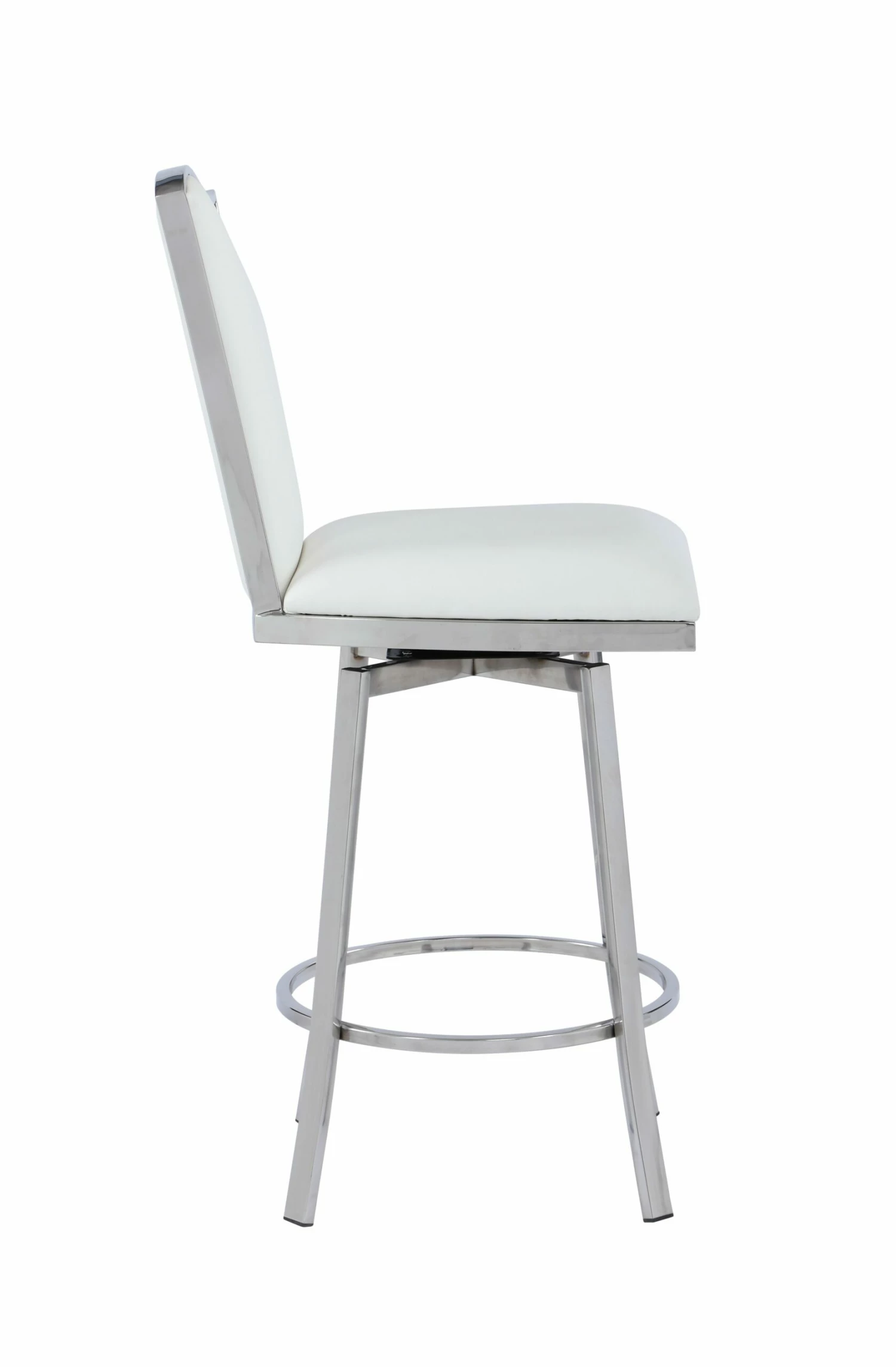 Cheapest 𧨠Chintaly Imports White Contemporary Swivel With Design Back Bar Stool π 6 Cheapest 𧨠Chintaly Imports White Contemporary Swivel With Design Back Bar Stool π - Image 4
