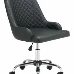 Wholesale π HomeRoots Quilted Back Faux Leather Swivel Desk Chair π