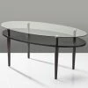 Coupon 🤩 HomeRoots Modern Glass Oval Coffee Table ✨ -Dining Room Shop xumronnldzryfssbrwzt