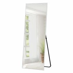 Promo 🛒 HomeRoots White Mirror with Black Stand 🤩 -Dining Room Shop xxcvoktqzsfop9bndbrh