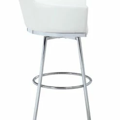 Brand new 😀 Chintaly Imports White Modern with Memory Swivel Club Bar Stool 👏 -Dining Room Shop ylpb6dp7jerknpaaduma