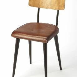 Flash Sale π€© HomeRoots Metal and Wood Leather Dining Chair π