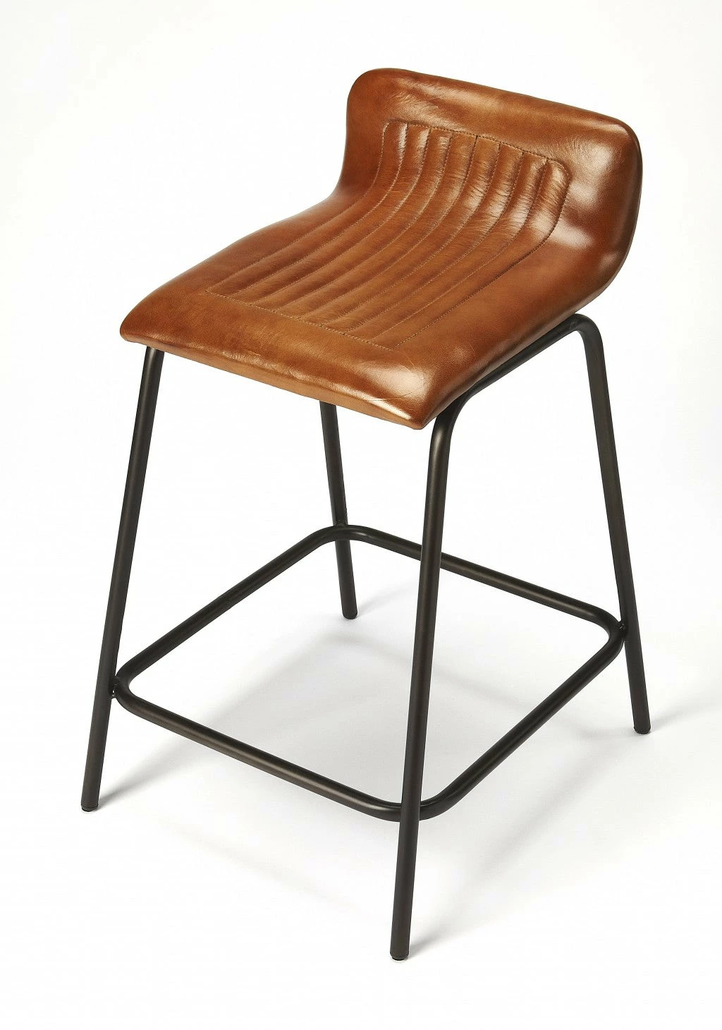 Buy β€οΈ HomeRoots Brown Leather and Metal Counter Stool π 3 Buy β€οΈ HomeRoots Brown Leather and Metal Counter Stool π