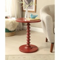 Budget π HomeRoots Wood Pedestal End Table π