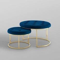 Deals 😀 INSPIREDHOME CO Konan Velvet Cocktail Set of 2 Ottomans ❤️ -Dining Room Shop zesah65m4h8cwpkqdyhm e94aa105 62bd 463c 91d6 7bf6179bccaa