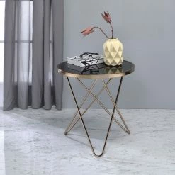 Coupon π HomeRoots Glass and Geo End Table π