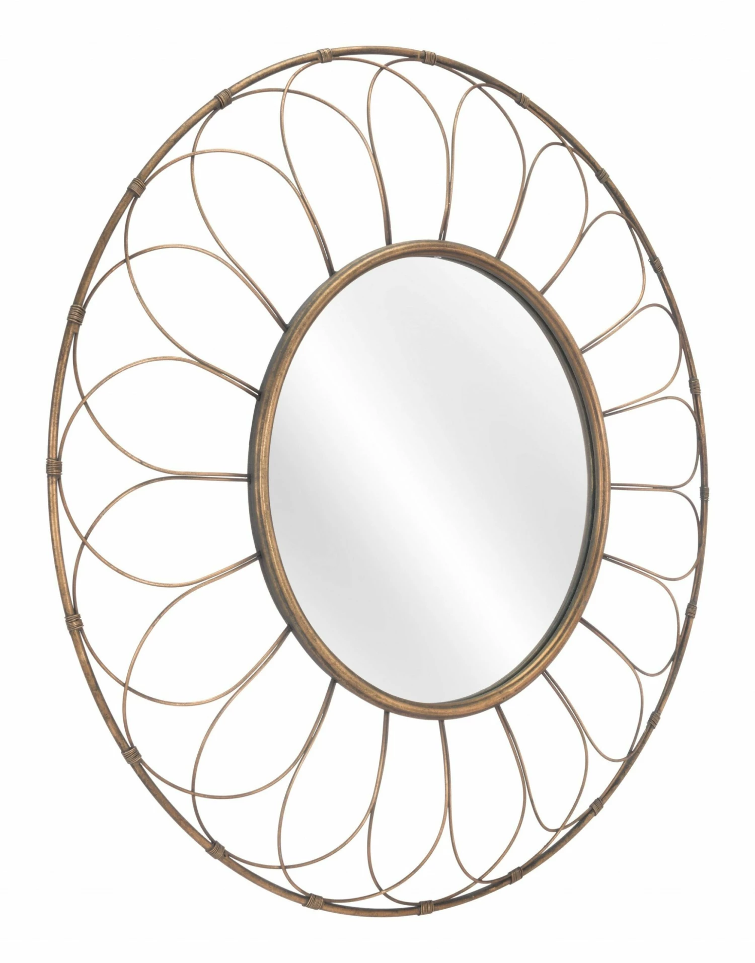 Brand new π― HomeRoots Gold Flower Framed Round Mirror 𧨠4 Brand new π― HomeRoots Gold Flower Framed Round Mirror 𧨠- Image 2