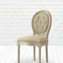 Deals 😀 INSPIREDHOME CO Cylas Linen Upholstered Armless Dining Chair 🎉 -Dining Room Shop zq7jxs8u2vkwhuxmzvmw