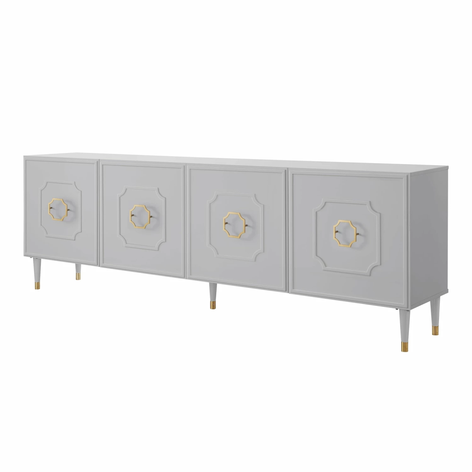 Budget ❤️ INSPIREDHOME CO Urima 4-Door Sideboard 🧨 3 Budget ❤️ INSPIREDHOME CO Urima 4-Door Sideboard 🧨