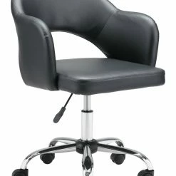 Best Pirce 🎉 HomeRoots Faux Leather Curved Open Back Desk Chair ✔️